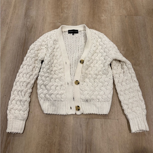 Kendall & Kylie Sweaters - Kendall & Kylie Cream Cable Knit Cardigan